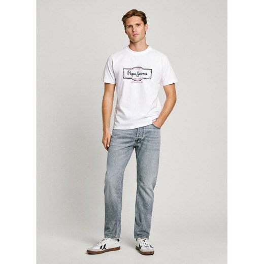 Pepe Jeans Koszulka &quot;Daxton&quot; w kolorze białym ze sklepu Limango Polska w kategorii T-shirty męskie - zdjęcie 187727864