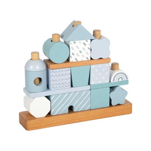 small foot Domek w kolorze błękitnym do układania - 12 m+ Small Foot onesize wyprzedaż Limango Polska