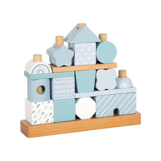 small foot Domek w kolorze błękitnym do układania - 12 m+ Small Foot onesize okazyjna cena Limango Polska