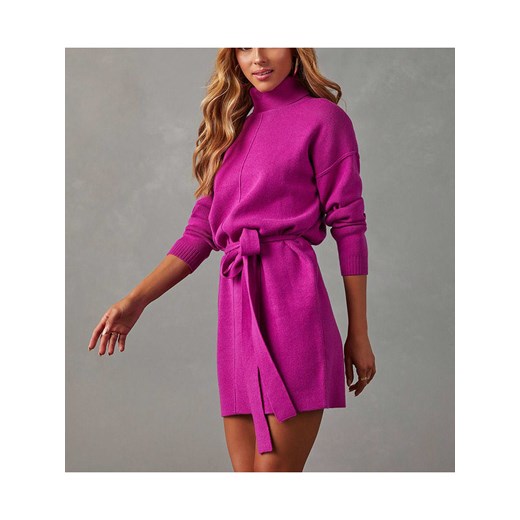 LA Angels Sukienka dzianinowa w kolorze fioletowym ze sklepu Limango Polska w kategorii Sukienki - zdjęcie 187731393