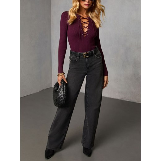 LA Angels Sweter w kolorze bordowym ze sklepu Limango Polska w kategorii Swetry damskie - zdjęcie 187732280