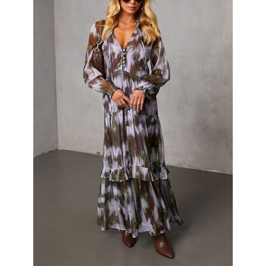 LA Angels Sukienka w kolorze brązowo-błękitnym ze sklepu Limango Polska w kategorii Sukienki - zdjęcie 187732310