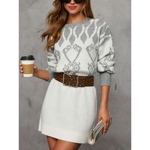 LA Angels Sukienka dzianinowa w kolorze białym ze sklepu Limango Polska w kategorii Sukienki - zdjęcie 187732900