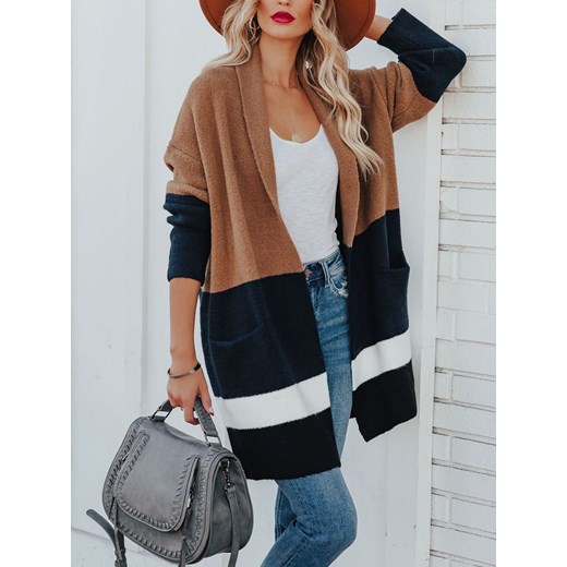 LA Angels Kardigan w kolorze granatowo-jasnobrązowym ze sklepu Limango Polska w kategorii Swetry damskie - zdjęcie 187733591