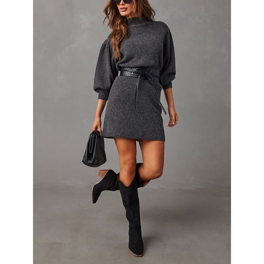 LA Angels Sukienka dzianinowa w kolorze antracytowym ze sklepu Limango Polska w kategorii Sukienki - zdjęcie 187733674