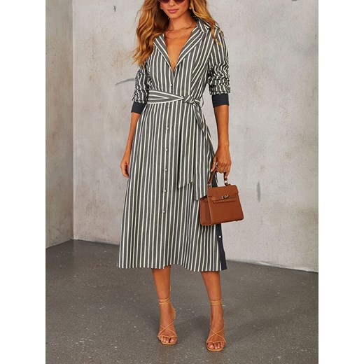 LA Angels Sukienka w kolorze antracytowo-białym ze sklepu Limango Polska w kategorii Sukienki - zdjęcie 187733893