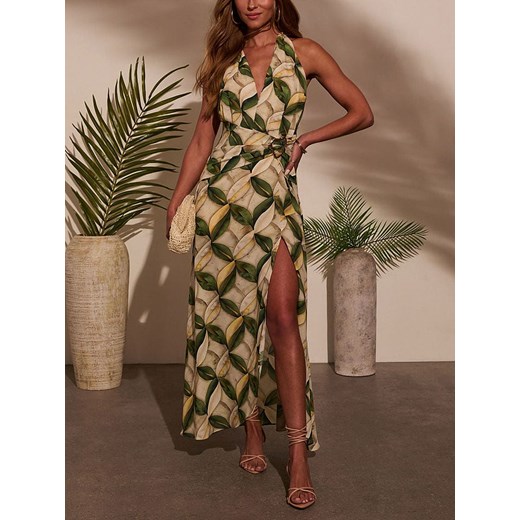 LA Angels Sukienka w kolorze beżowo-ciemnozielonym ze sklepu Limango Polska w kategorii Sukienki - zdjęcie 187734393