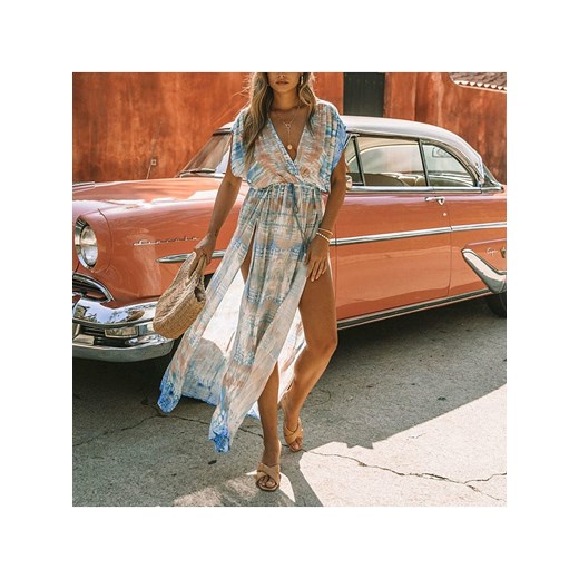 LA Angels Sukienka w kolorze beżowo-błękitnym ze sklepu Limango Polska w kategorii Sukienki - zdjęcie 187734603