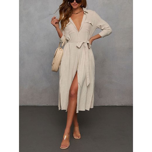 LA Angels Sukienka w kolorze beżowo-szarym ze sklepu Limango Polska w kategorii Sukienki - zdjęcie 187734703