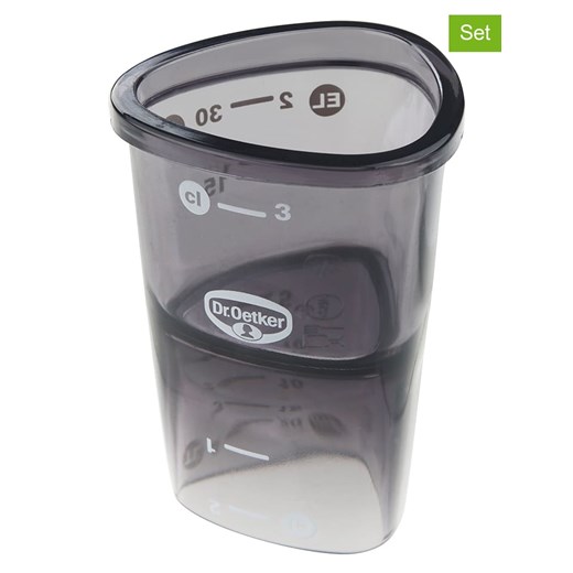 Dr. Oetker Mini kubki (2 szt.) w kolorze szarym z miarką - 30 ml ze sklepu Limango Polska w kategorii Akcesoria do pieczenia - zdjęcie 187738880