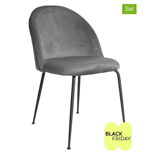 House Nordic Krzesła (2 szt.) w kolorze szaro-czarnym - 52 x 78 x 51 cm ze sklepu Limango Polska w kategorii Meble - zdjęcie 187740803