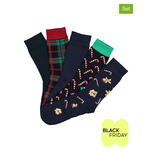 Jack &amp; Jones Skarpety (5 par) w kolorze granatowym ze sklepu Limango Polska w kategorii Skarpetki męskie - zdjęcie 187741032