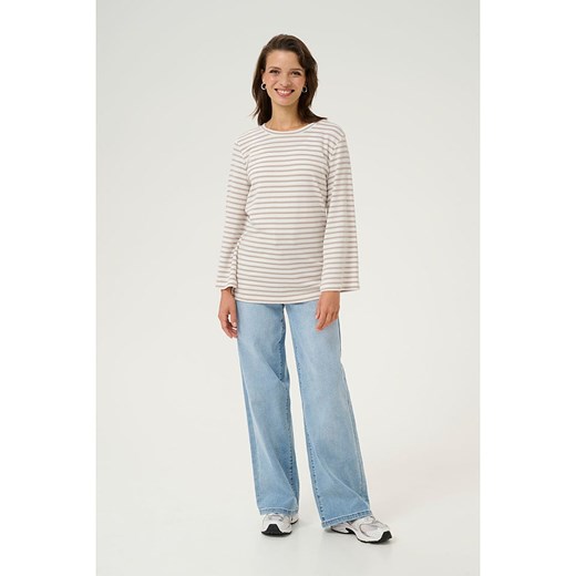 Kaffe Koszulka &quot;Liddy&quot; w kolorze szarobrązowo-białym ze sklepu Limango Polska w kategorii Bluzki damskie - zdjęcie 187741551