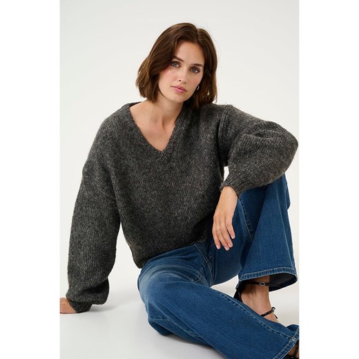 Kaffe Sweter w kolorze antracytowym ze sklepu Limango Polska w kategorii Swetry damskie - zdjęcie 187741711