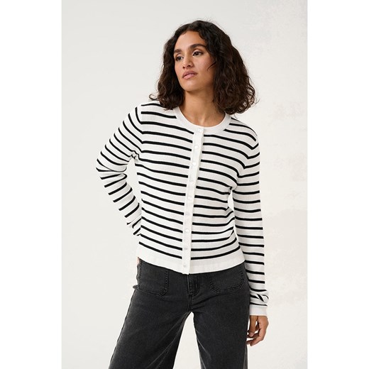 Kaffe Kardigan &quot;Lilibeth&quot; w kolorze biało-czarnym ze sklepu Limango Polska w kategorii Swetry damskie - zdjęcie 187742030