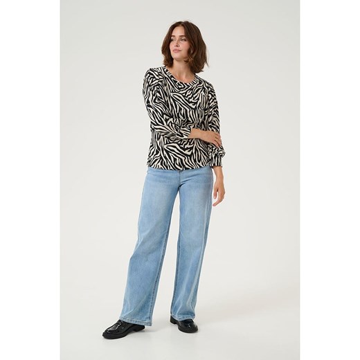Kaffe Koszulka &quot;Lvanna&quot; w kolorze kremowo-czarnym ze sklepu Limango Polska w kategorii Bluzki damskie - zdjęcie 187742171