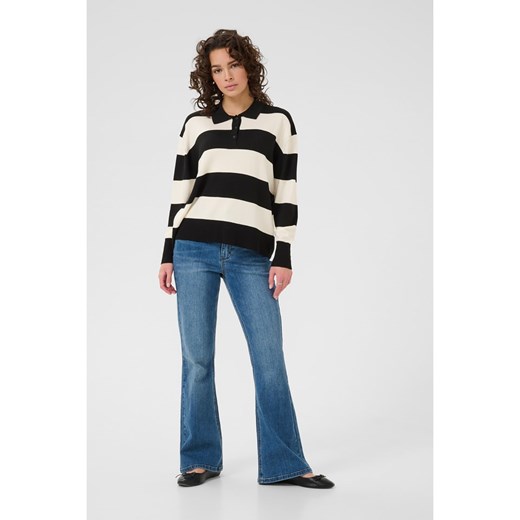 Kaffe Koszulka polo w kolorze kremowo-czarnym ze sklepu Limango Polska w kategorii Bluzki damskie - zdjęcie 187742594