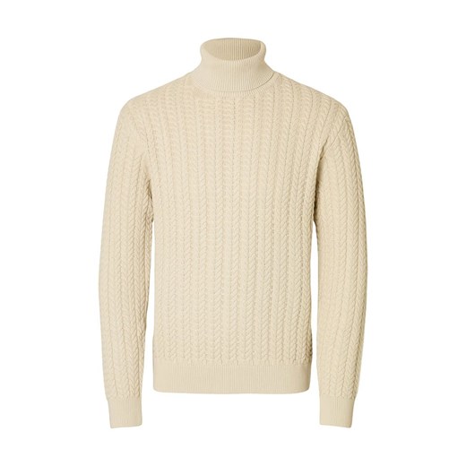 SELECTED HOMME Golf w kolorze beżowym ze sklepu Limango Polska w kategorii Swetry męskie - zdjęcie 187743244