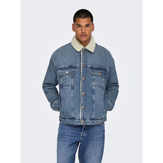 ONLY &amp; SONS Kurtka dżinsowa &quot;Wilson&quot; w kolorze niebieskim ze sklepu Limango Polska w kategorii Kurtki męskie - zdjęcie 187743940
