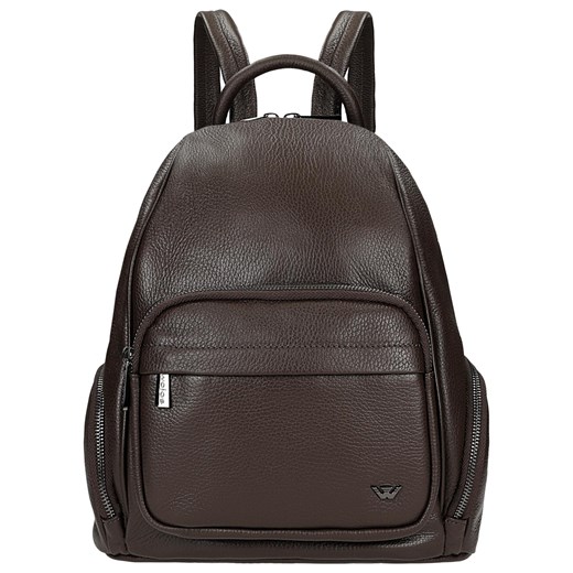 Wojas Czekoladowy Skórzany Plecak Miejski ze sklepu Wojas w kategorii Plecaki - zdjęcie 187745384
