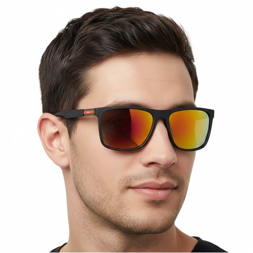 Męskie okulary przeciwsłoneczne polaryzacyjne z filtrem UV400 lustrzane EST-400A ze sklepu Stylion w kategorii Okulary przeciwsłoneczne męskie - zdjęcie 187745422