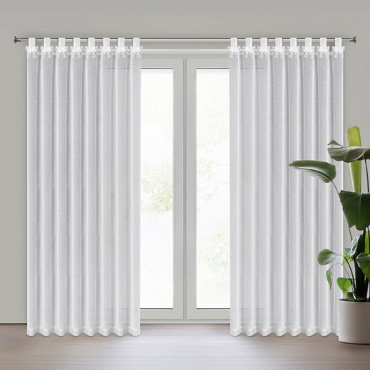 FIRANA GOTOWA ALEXANDRA NA SZELKACH 140 X 250 CM BIAŁY ze sklepu lenaodniemowlakadoszkolniaka.pl w kategorii Firany - zdjęcie 187745741