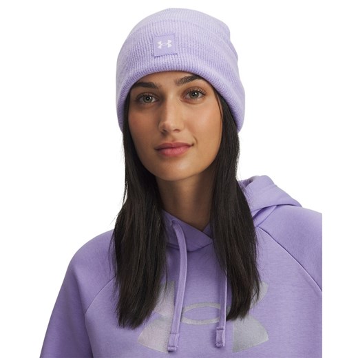Damska czapka zimowa Under Armour W HALFTIME BEANIE - fioletowa ze sklepu Sportstylestory.com w kategorii Czapki zimowe damskie - zdjęcie 187746751