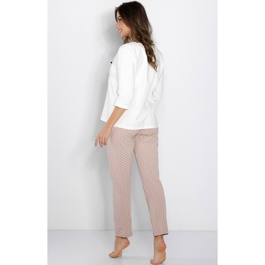 Piżama damska bawełniana Eliza, Kolor ecru-różowy, Rozmiar M, Momenti per me ze sklepu Primodo w kategorii Piżamy damskie - zdjęcie 187748300