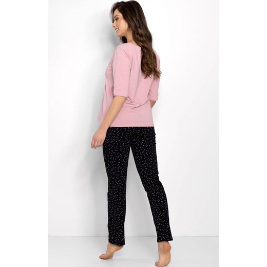 Piżama damska bawełniana Forget Me Not, Kolor różowo-czarny, Rozmiar S, Momenti per me ze sklepu Primodo w kategorii Piżamy damskie - zdjęcie 187748320