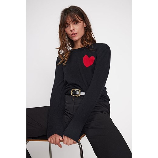 Maison Héritage Cashmere Kaszmirowy sweter w kolorze czarnym ze sklepu Limango Polska w kategorii Swetry damskie - zdjęcie 187748593