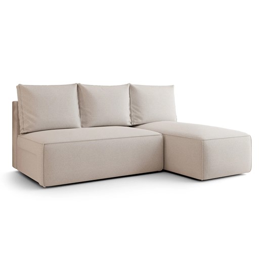 Kremowy narożnik rozkładany z pojemnikiem N9-K34 ze sklepu Edinos.pl w kategorii Narożniki - zdjęcie 187749452