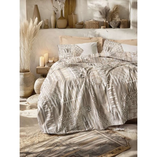 Mijolnir Komplet pościeli renforcé &quot;Amara&quot; w kolorze jasnobrązowo-białym ze sklepu Limango Polska w kategorii Pościele - zdjęcie 187752024