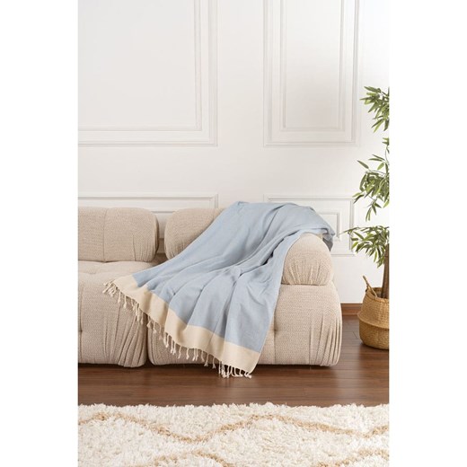 Mijolnir Pled &quot;Baliksirti&quot; w kolorze błękitno-kremowym ze sklepu Limango Polska w kategorii Tekstylia - zdjęcie 187752043