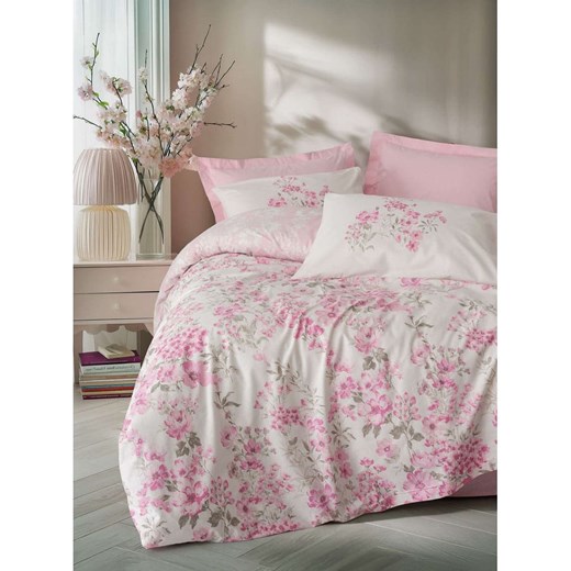 Mijolnir Komplet pościeli renforcé &quot;Floren&quot; w kolorze biało-jasnoróżowym ze sklepu Limango Polska w kategorii Pościele - zdjęcie 187752140