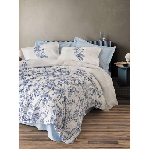 Mijolnir Komplet pościeli renforcé &quot;Linora&quot; w kolorze biało-niebieskim ze sklepu Limango Polska w kategorii Pościele - zdjęcie 187752194