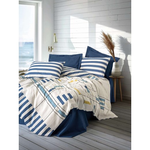 Mijolnir Komplet pościeli renforcé &quot;Lunox&quot; w kolorze granatowo-białym ze sklepu Limango Polska w kategorii Pościele - zdjęcie 187752231