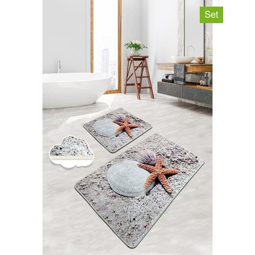 Mijolnir Dywaniki łazienkowe (2 szt.) w kolorze szaro-fioletowo-jasnobrązowym ze sklepu Limango Polska w kategorii Akcesoria łazienkowe - zdjęcie 187752320