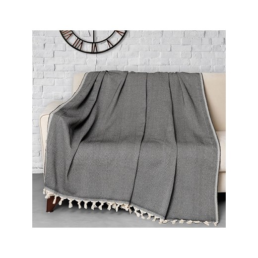 Mijolnir Pled &quot;Trendy&quot; w kolorze czarno-kremowym ze sklepu Limango Polska w kategorii Tekstylia - zdjęcie 187752321