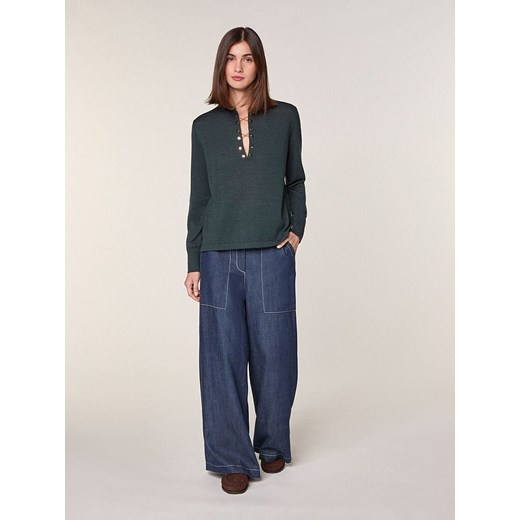 Rodier Wełniany sweter w kolorze morskim ze sklepu Limango Polska w kategorii Swetry damskie - zdjęcie 187752470