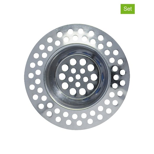 Wenko Sitka (2 szt.) w kolorze srebrnym do odpływu - Ø 7 cm ze sklepu Limango Polska w kategorii Akcesoria kuchenne - zdjęcie 187753401