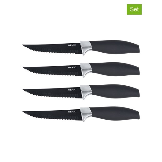 Wenko Noże (4 szt.) &quot;Otis&quot; w kolorze czarnym do steków - dł. 21,5 cm ze sklepu Limango Polska w kategorii Noże kuchenne - zdjęcie 187753411
