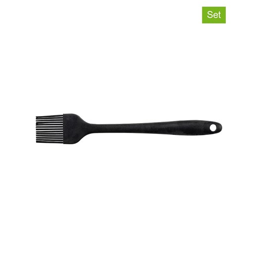 Wenko Silikonowe pędzle (2 szt.) &quot;Pini&quot; w kolorze czarnym - dł. 21 cm ze sklepu Limango Polska w kategorii Akcesoria do pieczenia - zdjęcie 187753434