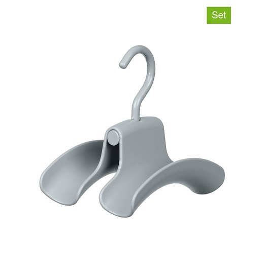 Wenko Uchwyty (3 szt.) w kolorze szarym na torebkę - 9 x 12,5 x 14 cm ze sklepu Limango Polska w kategorii Szafy - zdjęcie 187754154