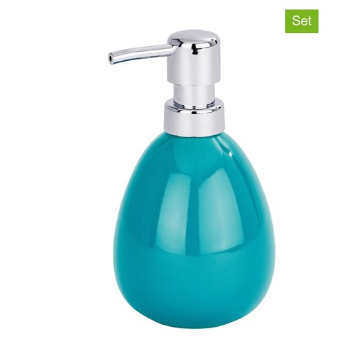 Wenko Dozowniki mydła (2 szt.) &quot;Polaris&quot; w kolorze turkusowym - 390 ml ze sklepu Limango Polska w kategorii Dozowniki do mydła - zdjęcie 187754883
