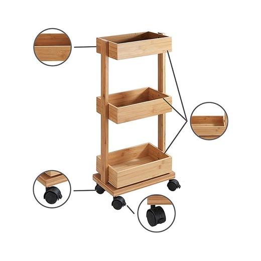 Wenko Regał &quot;Tortona&quot; w kolorze jasnobrązowym - 18 x 71,5 x 31 cm ze sklepu Limango Polska w kategorii Regały i witryny - zdjęcie 187755244