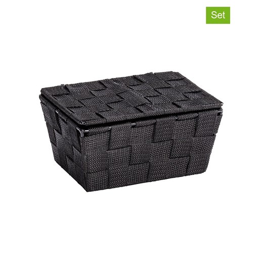 Wenko Kosze (2 szt.) &quot;Adria&quot; w kolorze czarnym - 19 x 10 x 14 cm ze sklepu Limango Polska w kategorii Akcesoria i przechowywanie - zdjęcie 187755341