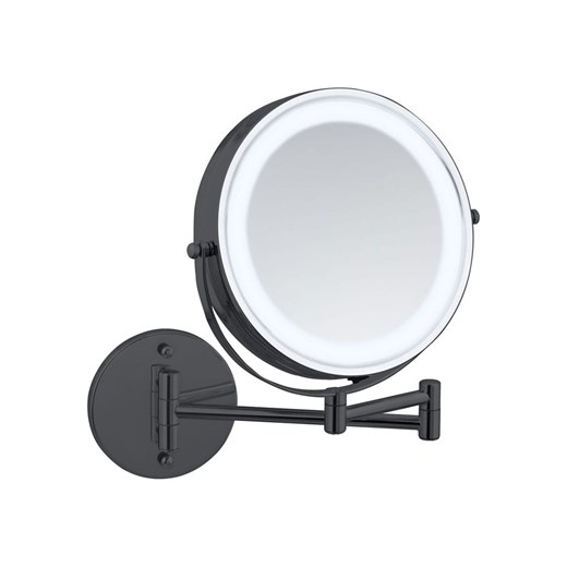 Wenko Lusterko kosmetyczne LED &quot;Power-Loc® Lumi&quot; w kolorze czarnym - 25,5 x 32 cm ze sklepu Limango Polska w kategorii Lustra - zdjęcie 187755351