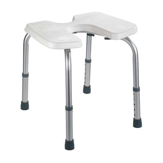 Wenko Hocker w kolorze biało-srebrnym do prysznica i wanny - 46 x 36 x 53,5 cm ze sklepu Limango Polska w kategorii Pufy i siedziska - zdjęcie 187755552