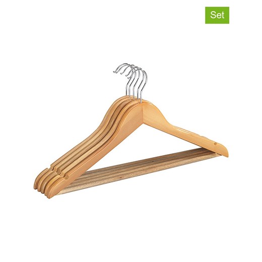 Wenko Wieszaki (10 szt.) &quot;Eco&quot; w kolorze brązowym na ubrania - szer. 45 cm ze sklepu Limango Polska w kategorii Szafy - zdjęcie 187756153