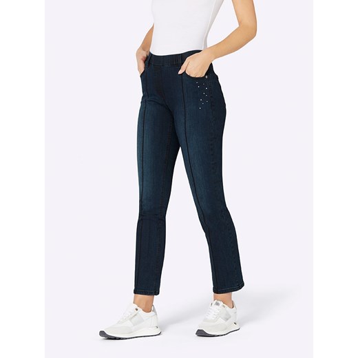 Heine Dżinsy - Slim fit - w kolorze granatowym ze sklepu Limango Polska w kategorii Jeansy damskie - zdjęcie 187756844